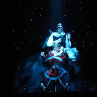 Air attack by the villains